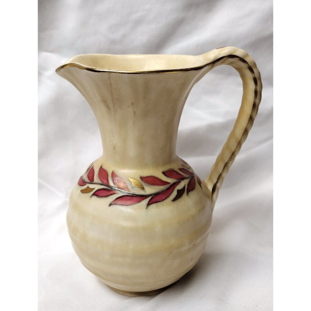 Crown Ducal Ware X6 Pitcher Leaf Motif England